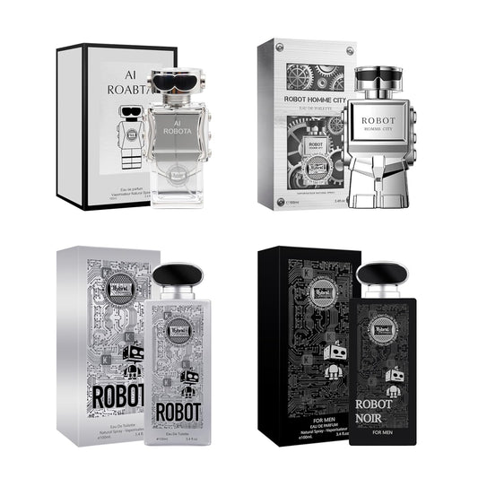 Hybrid & Company Mens 4 Pcs Robot Ai For Men Homme City Eau De Perfum Vaporisateur Natural Spray