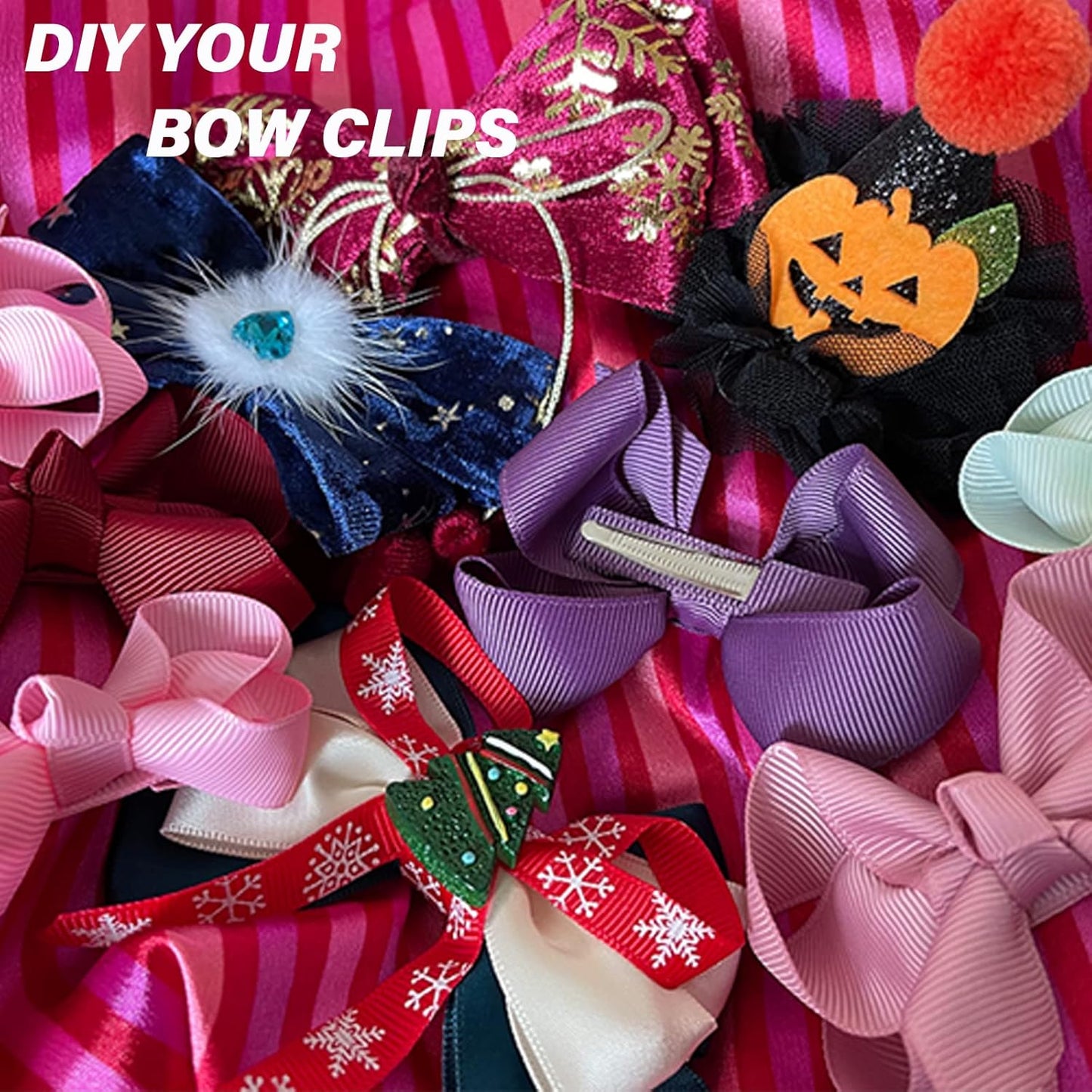 80Pcs Alligator Hair Bows and Clips for Crafts, DIY Bow Making, Large Plain Clips Supplies, 2.24" Dreadlock Dreads Retwist