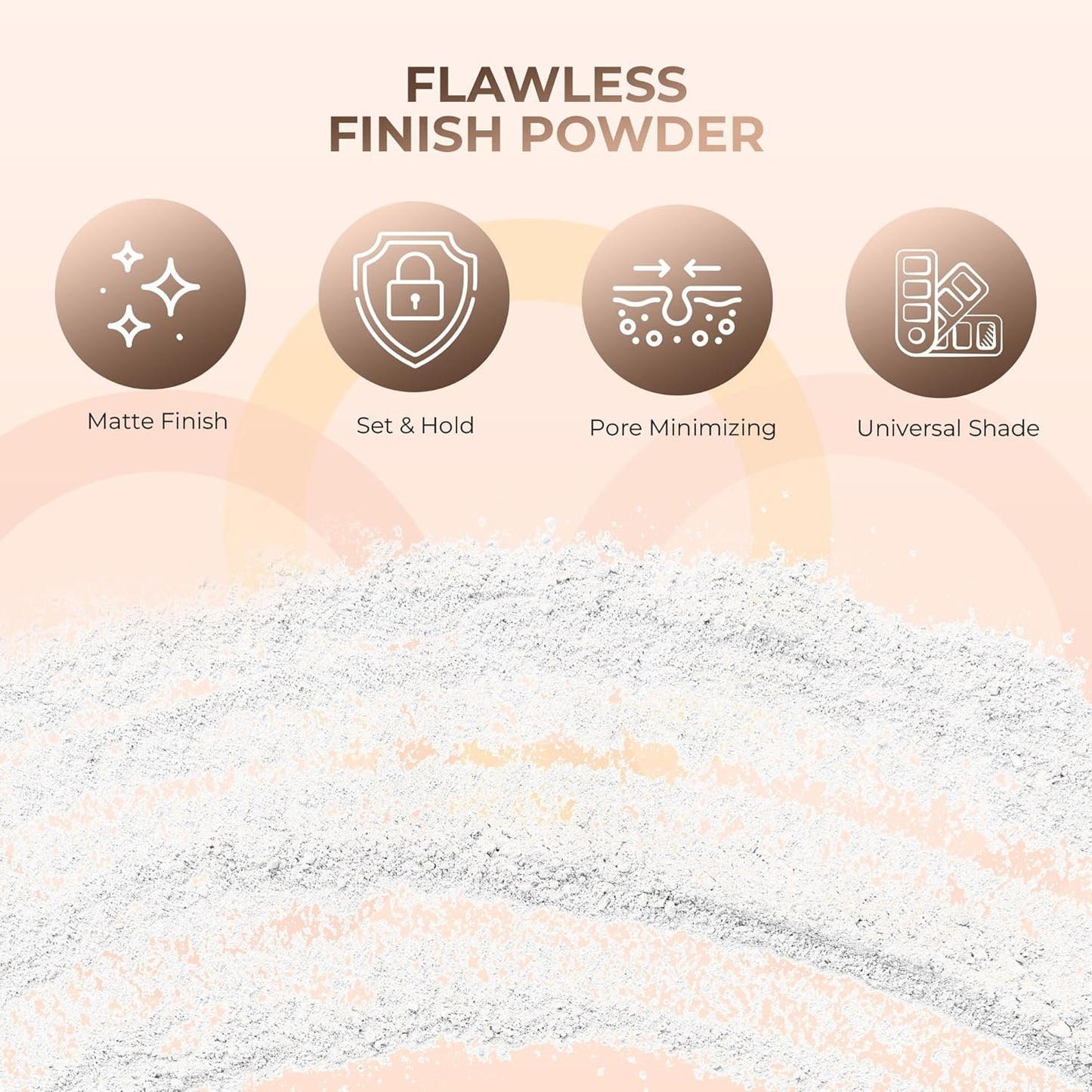 4pc KIT w/KABUKI BRUSH Mineral Makeup Bare Set Full Coverage Concealer Blush Foundation Powder (Deep Tan)