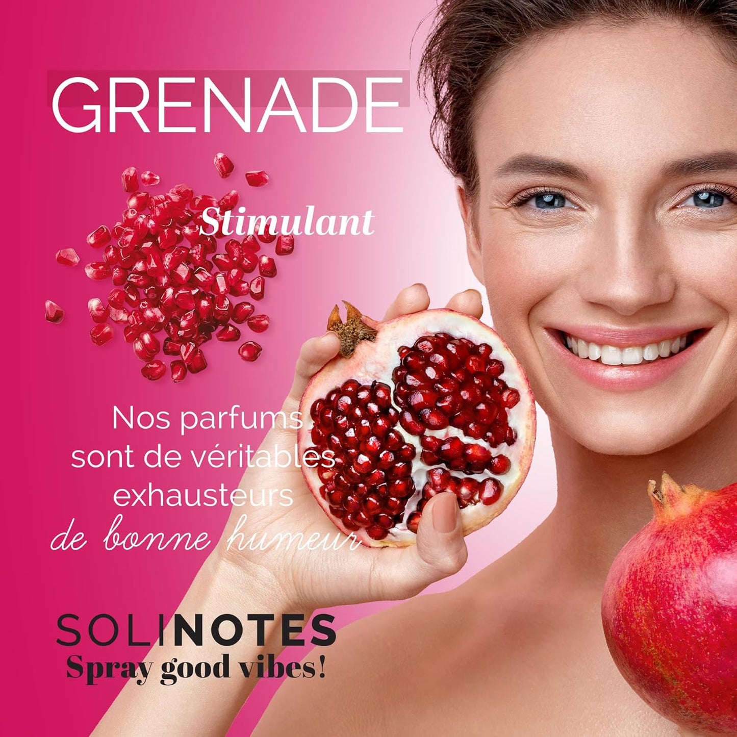 Solinotes Pomegranate Perfume for Women & Men, 1.7 Fl Oz/ 50 ML Eau De Parfum, Delicate Floral and Soothing Scent with Premium Ingredients - Clean Perfume, Cruelty Free, Vegan, Made in France