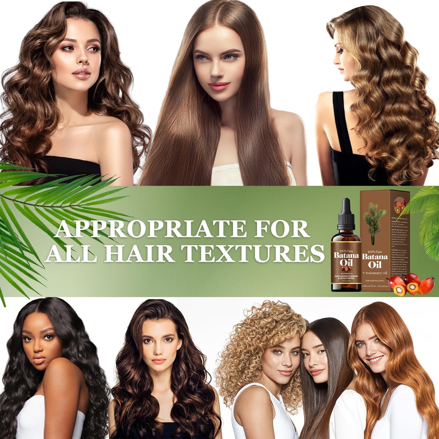 Batana Oil with Rosemary for Hair Growth,100% Organic Batana Oil from Honduras with Rosemary,Nourishes hair, for All Hair Types, 30ml / 1 Fl Oz (1pcs), Brown