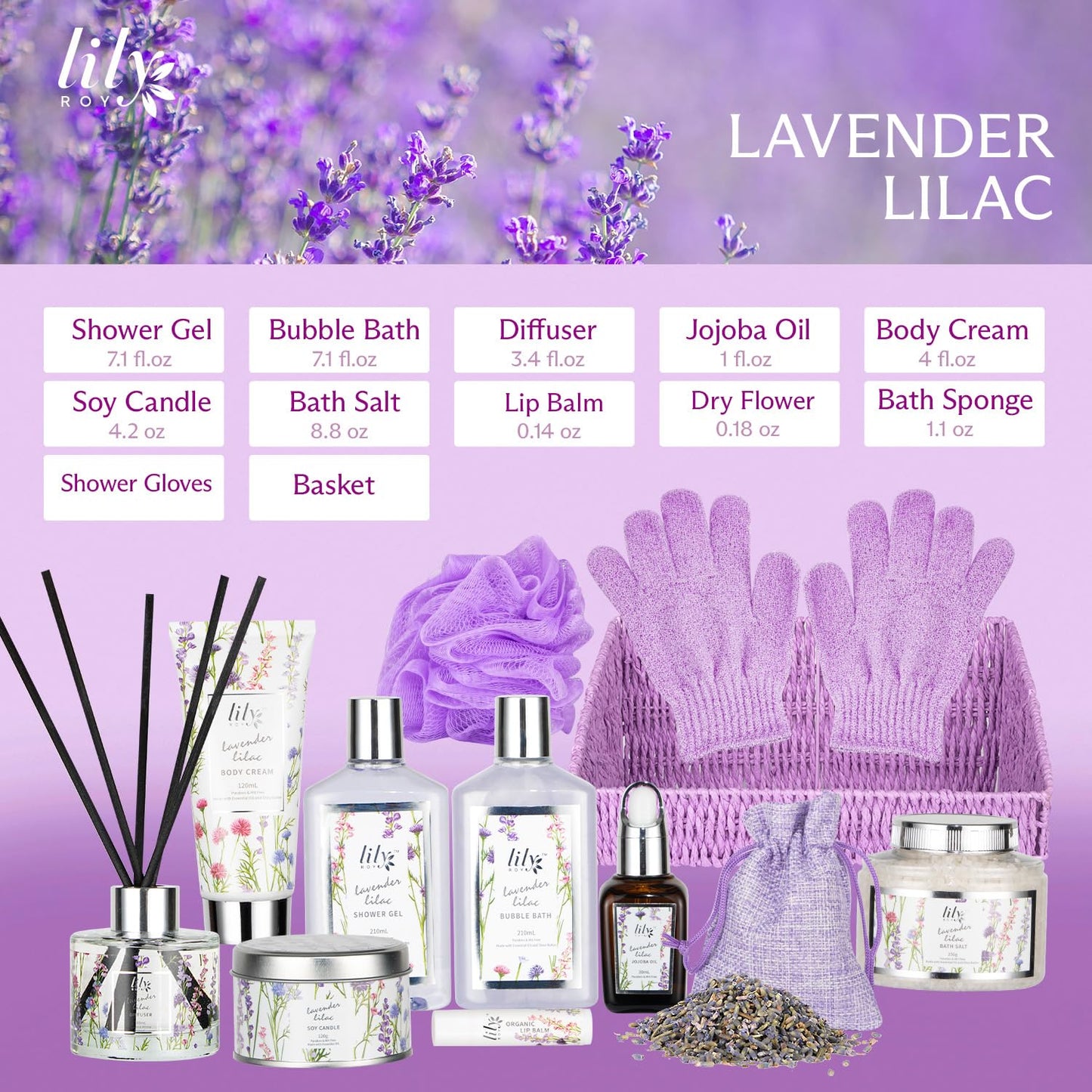 Christmas Gift Basket Set for Women - Ultimate 14-Piece Bath & Body Gift Set, Spa Gift Basket, Bath Collection | Birthday Gift, Mothers Day Gifts for Mom, Perfect Present for Her & Mom All Occasions