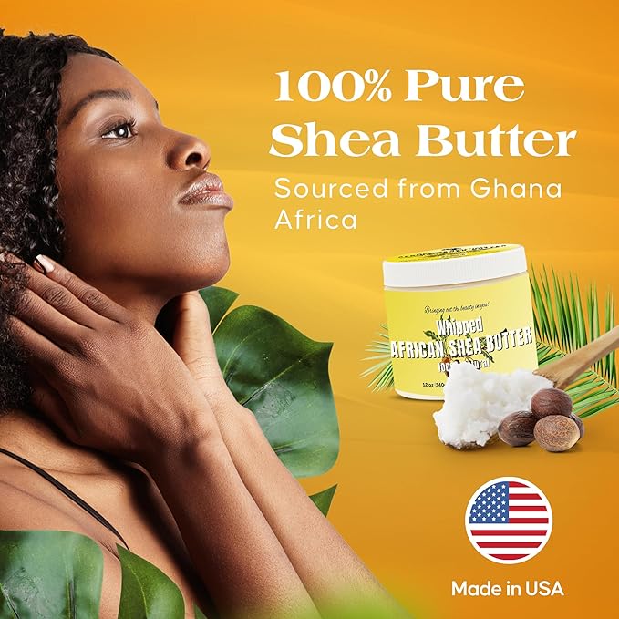 RA Cosmetics Pure Shea Butter, Unscented - 12oz | 100% Pure and Natural African Shea Butter for Men & Women - Handcrafted Moisturizer with Essential Vitamins for Radiant Skin, Thicker Hair & Soft Lips