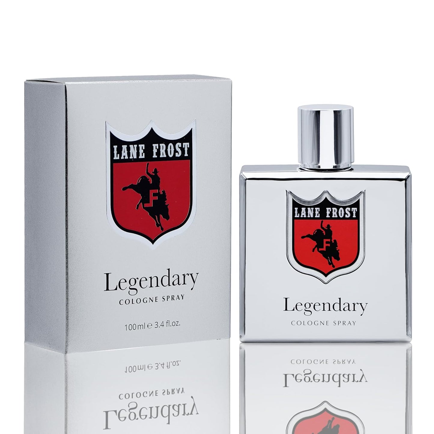 Lane Frost Legendary Cologne, Chrome Version, New Scent, Men's Fragrance, 3.4 Fl Oz (Pack of 1)