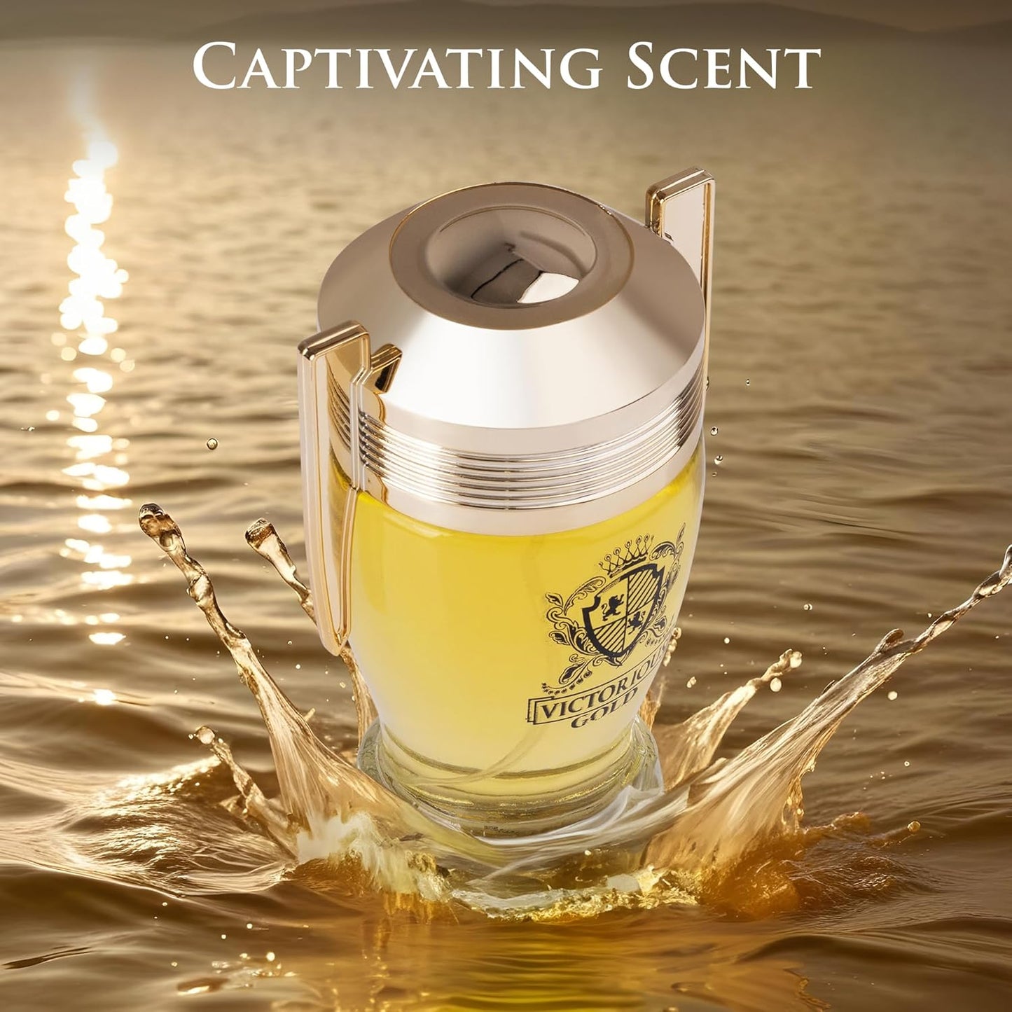 URBAN COLLECTION Victorious Gold for Men and Women - Sweet & Feminine Scent - Base of Creamy Vanilla, Musk & Earthy Sandalwood - Made with Natural Ingredients - Free of Paraben - Elegant 100ml Bottle