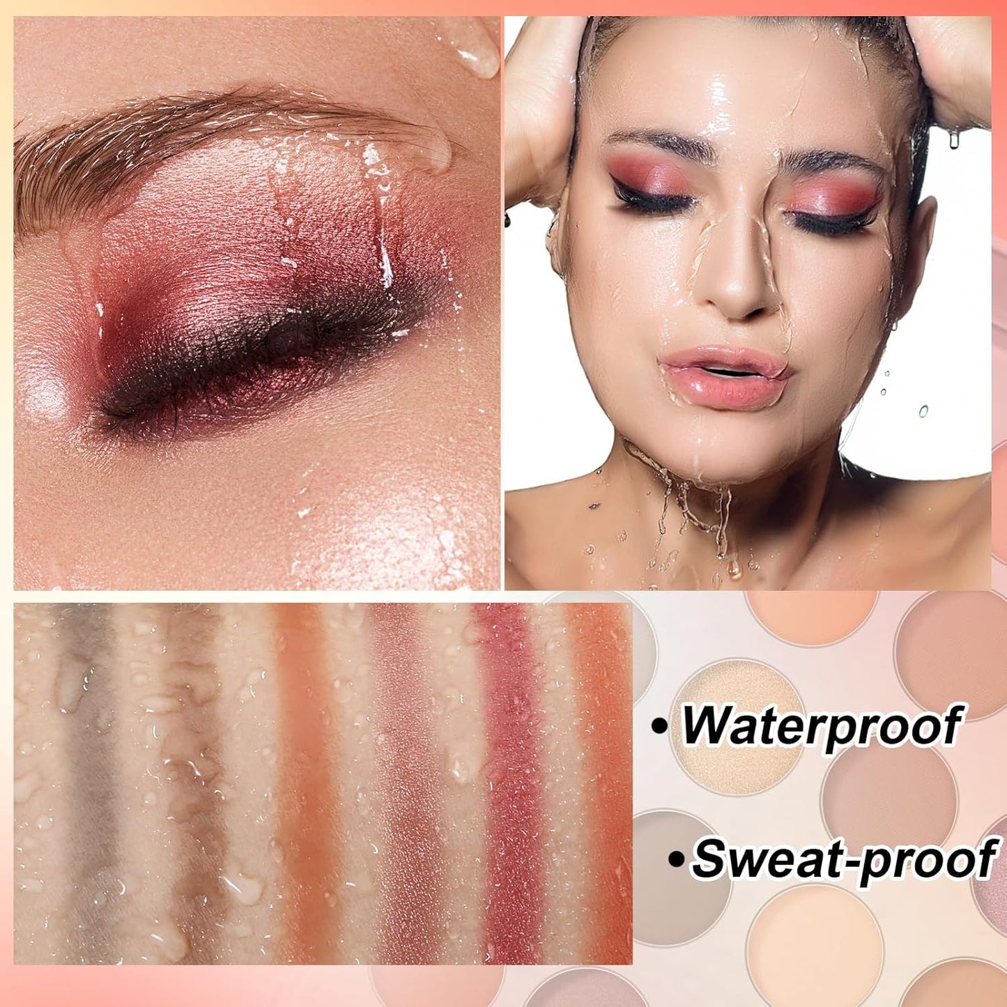 Eyeshadow Palette 30 Pigmented Matte Shimmer Eye Shadow Makeup Palette Glitter Long Lasting Waterproof