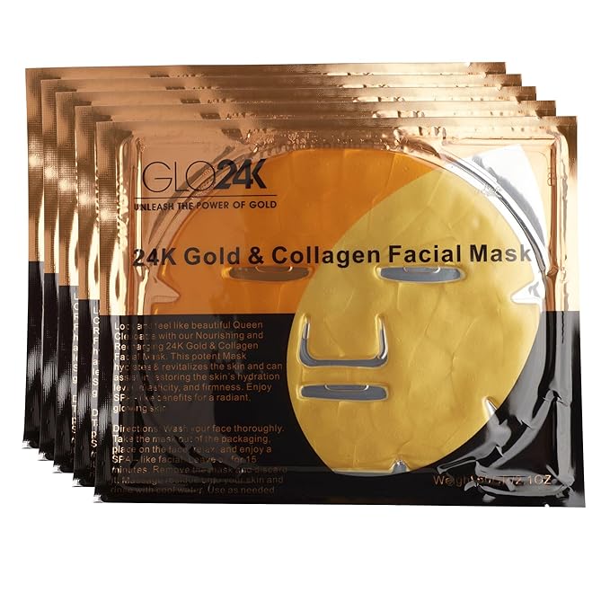 24K GOLD and Collagen Facial Mask A Potent Hydrating, Nourishing, and Recharging 24K Gold and Collagen Facial Mask