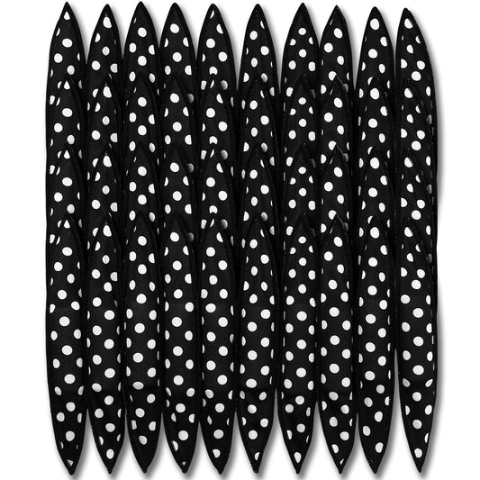 Bememo 40 Pieces Soft Curlers Hair Rollers Pillow Rollers for Hair Satin Sponge Curlers to Sleep in Overnight Heatless No Heat for Long Short Foam Rag Large Styling Tools(Black)