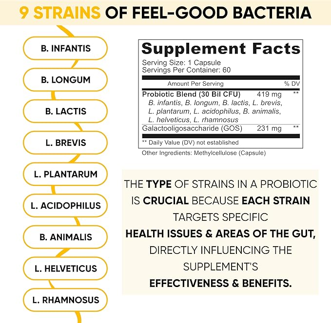 Lifted Naturals Mood Boosting Probiotic 30 60 Capsules