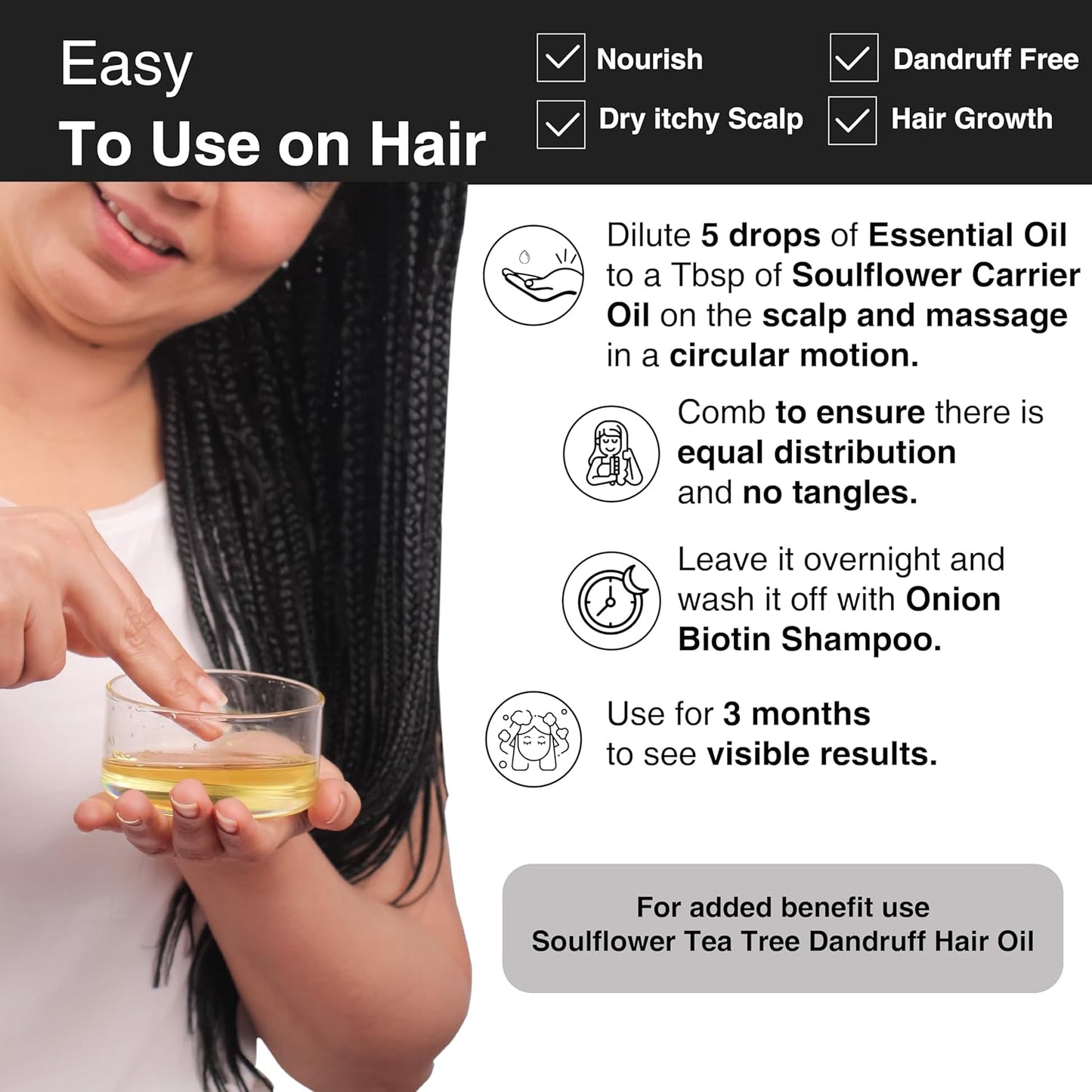 Soulflower Organic Tea Tree Essential Oil for Oily Skin & Itchy Scalp - Melaleuca Alternifolia - 100% Pure, Natural, Vegan, Cruelty Free, Aromatherapy, Diffusion, 30ml / 1 fl oz