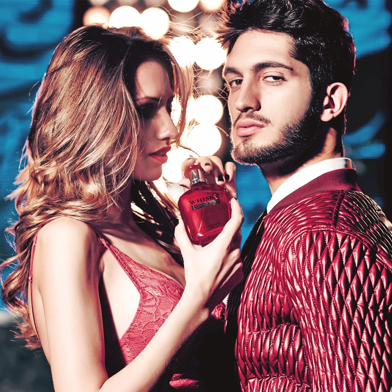 WHISKY RED Eau De Toilette For Men – Passionate And Powerful Scent With Bergamot, Lavender And Vetiver – For The Ambitious And Balanced Man – Made In France By EVAFLORPARIS – 3.4 Fl Oz