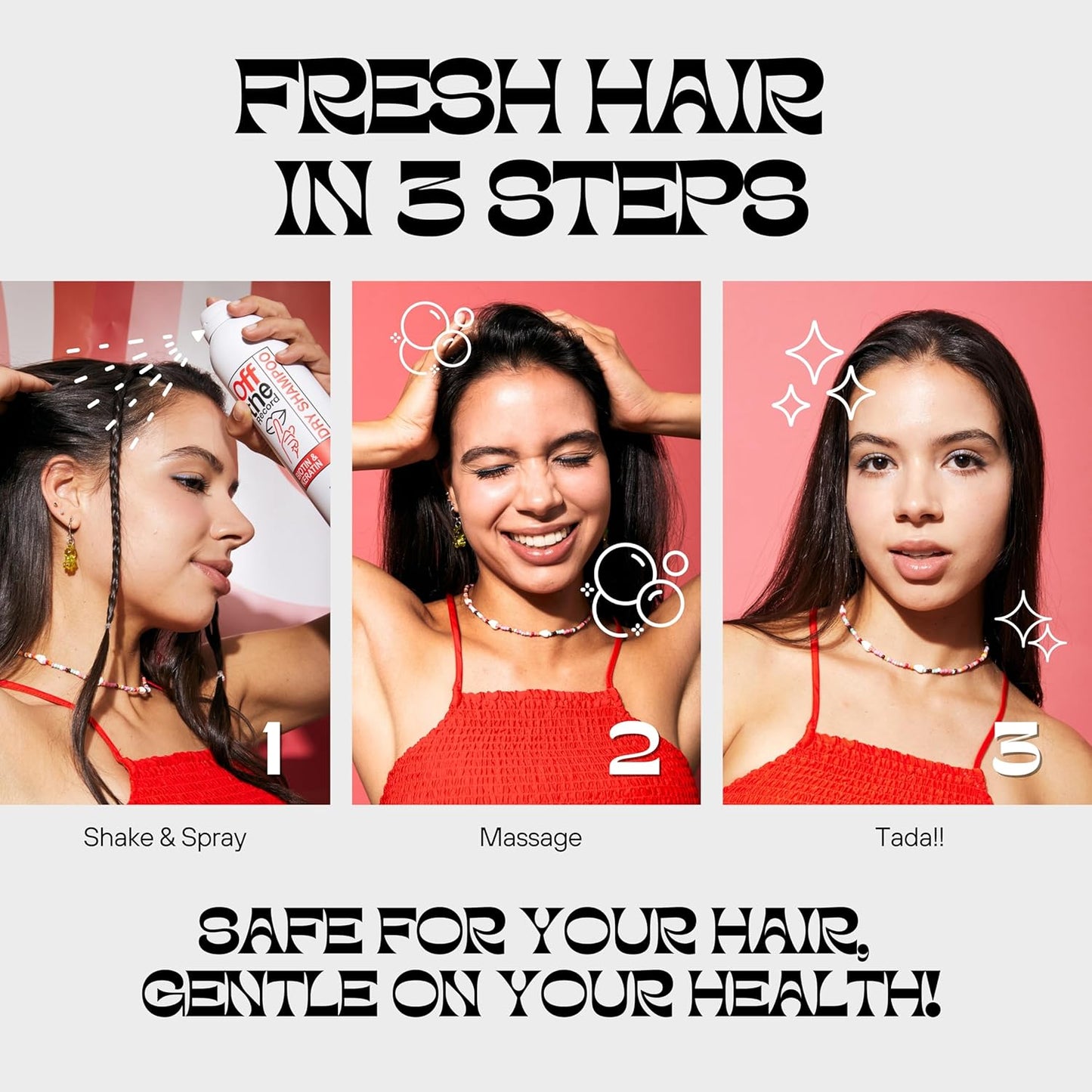 OFF THE RECORD Dry Shampoo - Mango Tango Burst | Texturizing & Scalp Care | Biotin + Vitamin E | Nourishment & Hair Protection | 10.65 oz