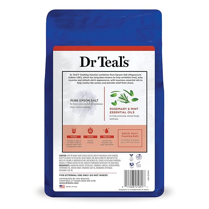 Dr Teal's Pure Epsom Salt, Lavender, Eucalyptus & Wellness Trio Bundle, 3 lbs (Pack of 3)