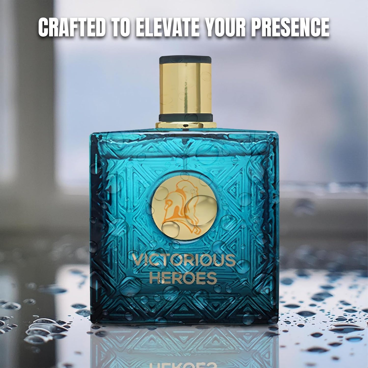 Victorious Heroes Sensual Woody Fragrance for Men | Long Lasting Cologne Aromatic Scent, Eau de Parfum Natural Spray - Great Holiday Gift, 3.4 Fl Oz/100 Ml