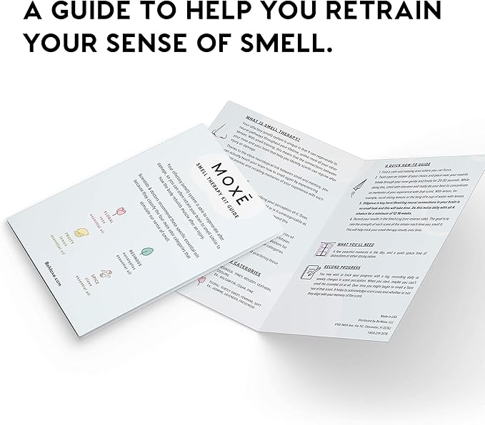 MOXĒ Smell Training Kit, Made in USA, 4 Essential Oils, Olfactory Regeneration, Helps Restore Sense of Smell, Natural Therapy for Smell Loss (Phase 1)