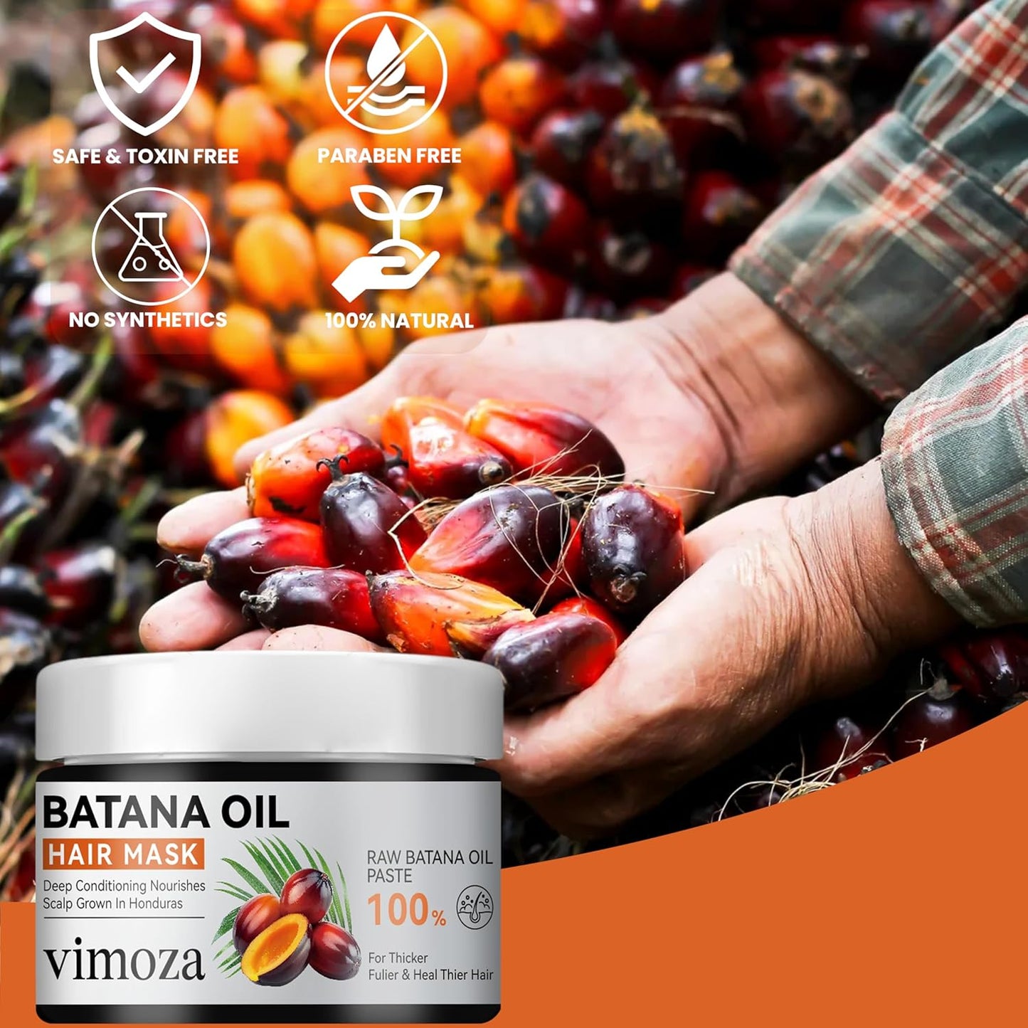 Batana Oil for Hair Growth, 100% Unrefined Natural Batana Oil Revitalized Hair Strength, Organic Raw Batana Conditioner For batana natural hair growth oilbatana oil organic for hair growth (1PACK)