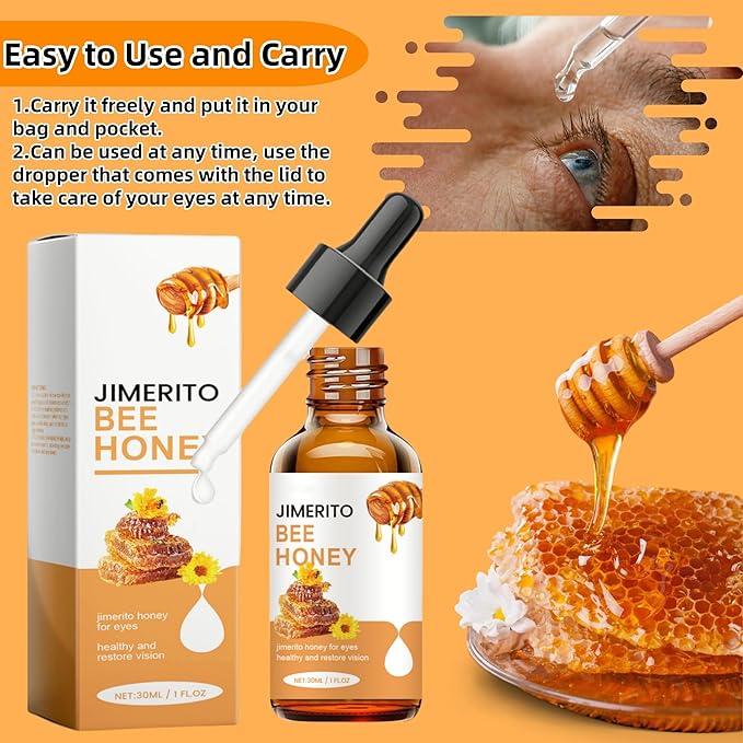 Ximonth Jimerito Honey for Eyes - Jimerito Honey Eye Drops - Botanical Extracts and Honey, Moisturizes, Relieves Dryness and Nourishes Eyes, Eye Care Drops 1 oz (2PC)
