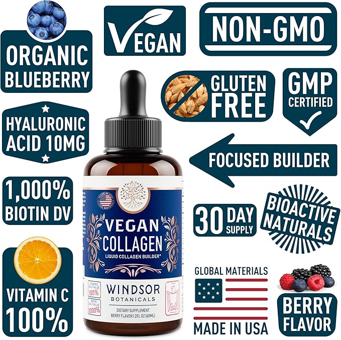 Vegan Collagen Builder Liquid Supplement 60ml, 30 30 Day