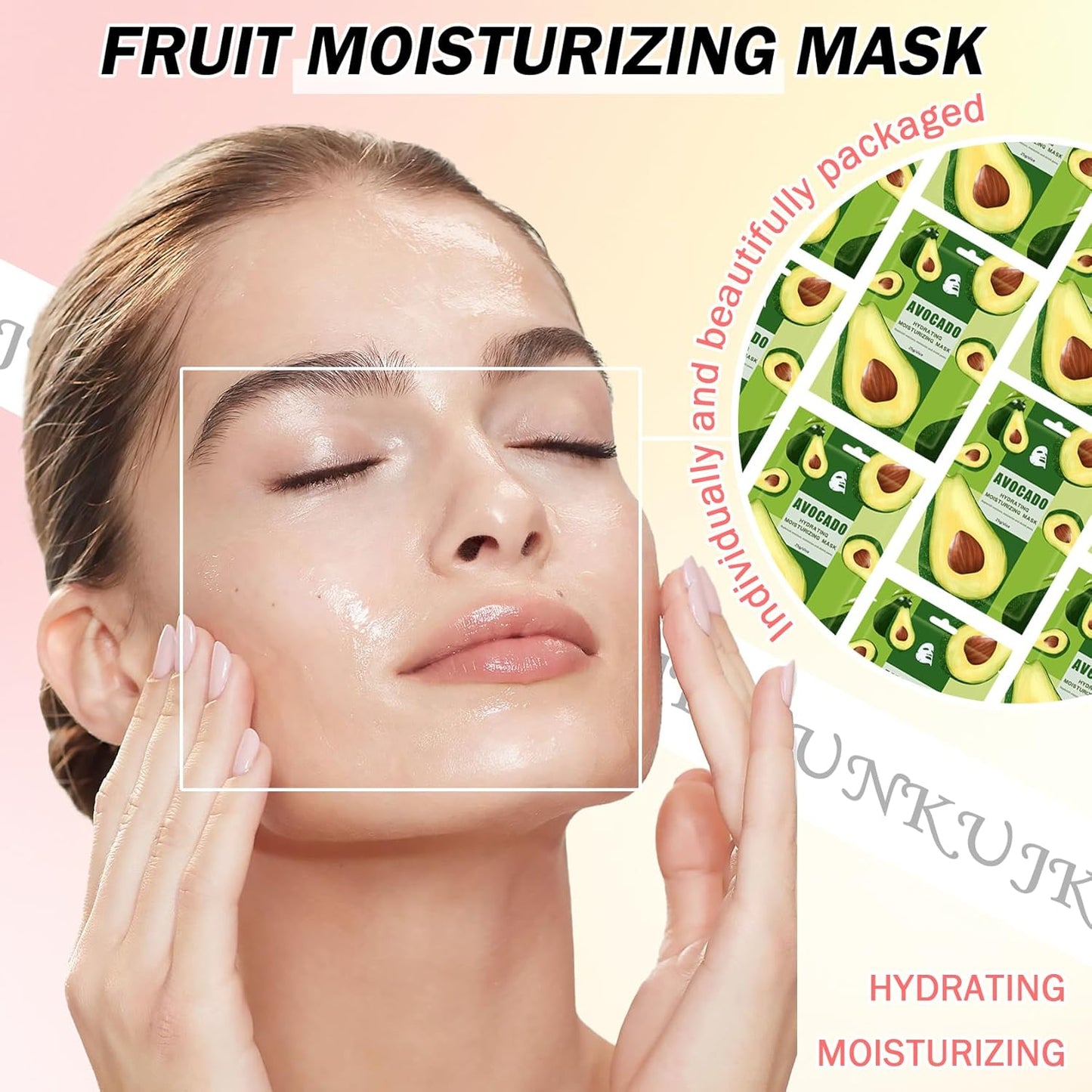 10PCS Hydrating Facial Sheet Mask,Moisturizing Face Masks Skincare Gift Set,Long Lasting Face Mask Skin Care & Facial Mask Kit for All Skin Types 08