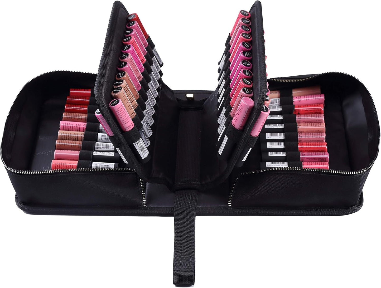 ROWNYEON Lipstick Organizer Case Lipstick Holder Portable Lipstick Bag Travel Makeup Bag Cosmetic Case Large Capacity Lipstick Carrying Case Makeup Artist Lip Gloss Storage Bag