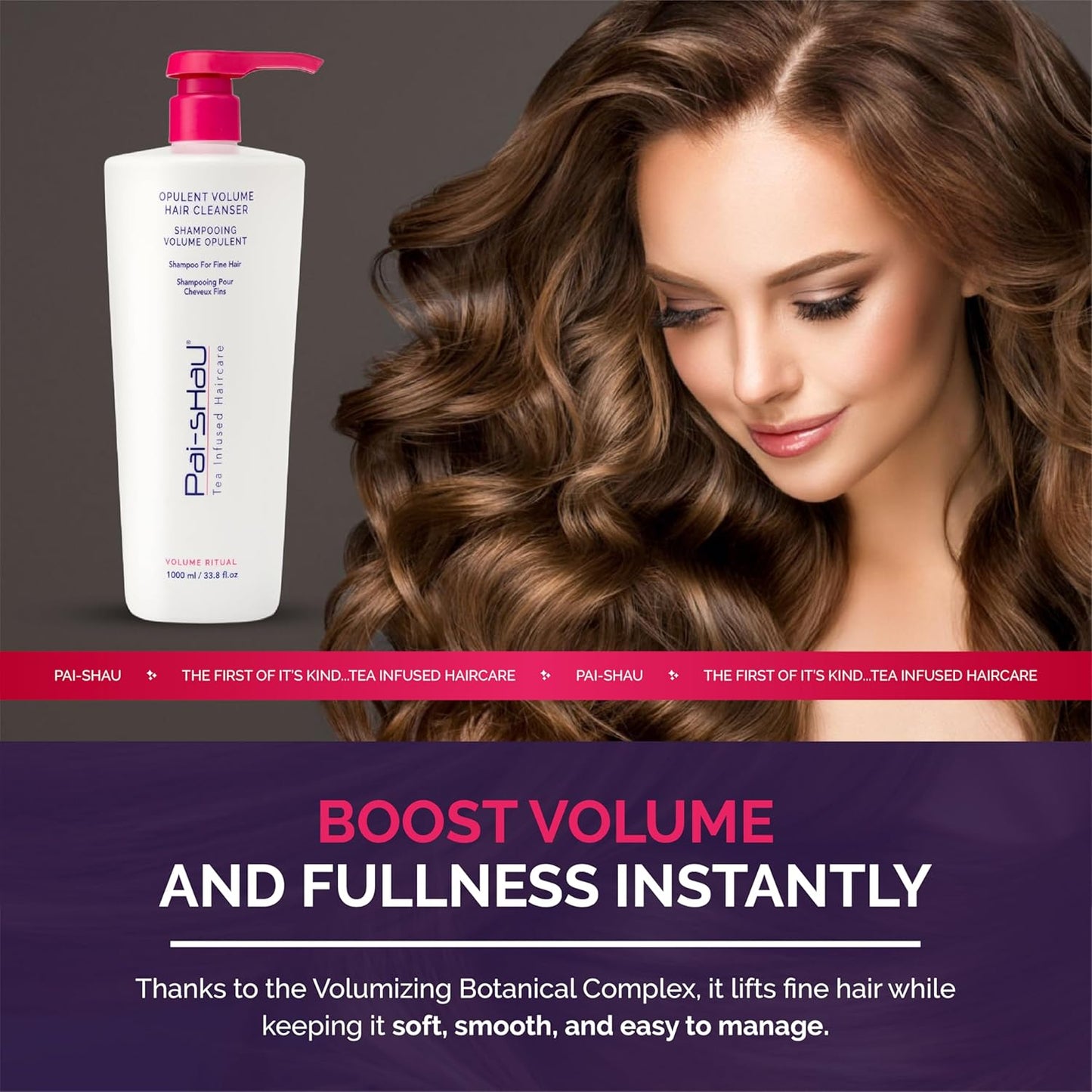 Pai-Shau Opulent Volume Hair Cleanser - Volumizing Shampoo for Fine Hair- Provides Improved Volume and Lasting Fullness - Shampoo for Women - 33.8 Fl Oz