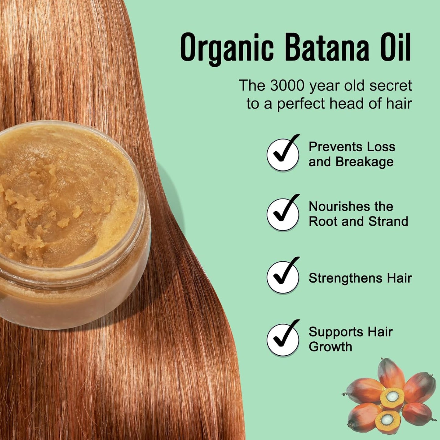 Divine Vitals Batana Oil for Hair Growth, Adds Texture & Shine, For Men and Women (2pcs)