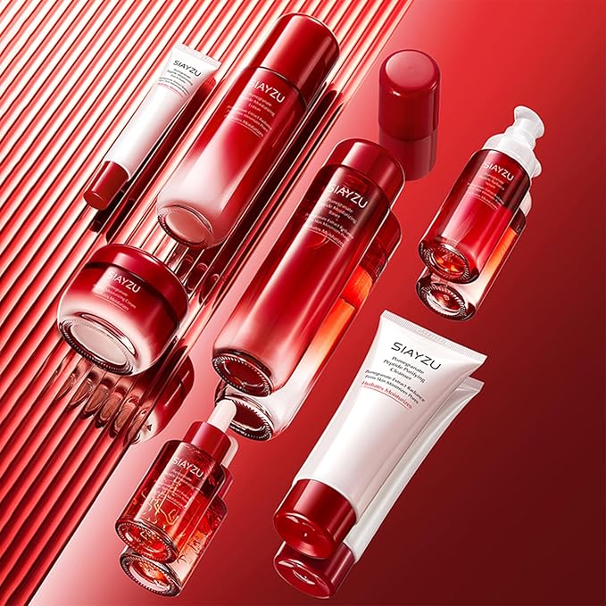 Facial Skin Care Set Anti-Wrinkle Beauty & Personal Care with Cleanser, Toner, Lotion, Essence, Face Cream, Eye Cream, Gift Sets Care Package for Women Mother girls Travel Skincare Kits