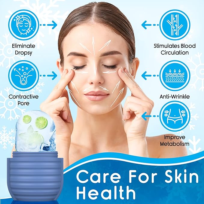 1Pcs Ice Roller for Face, Ice Face Roller, Reusable Silicone Ice Mold for Face, Facial Beauty Ice Roller Skin Care Tools for Shrink Pores Anti Wrinkle Reduce Puffiness (Yellow)