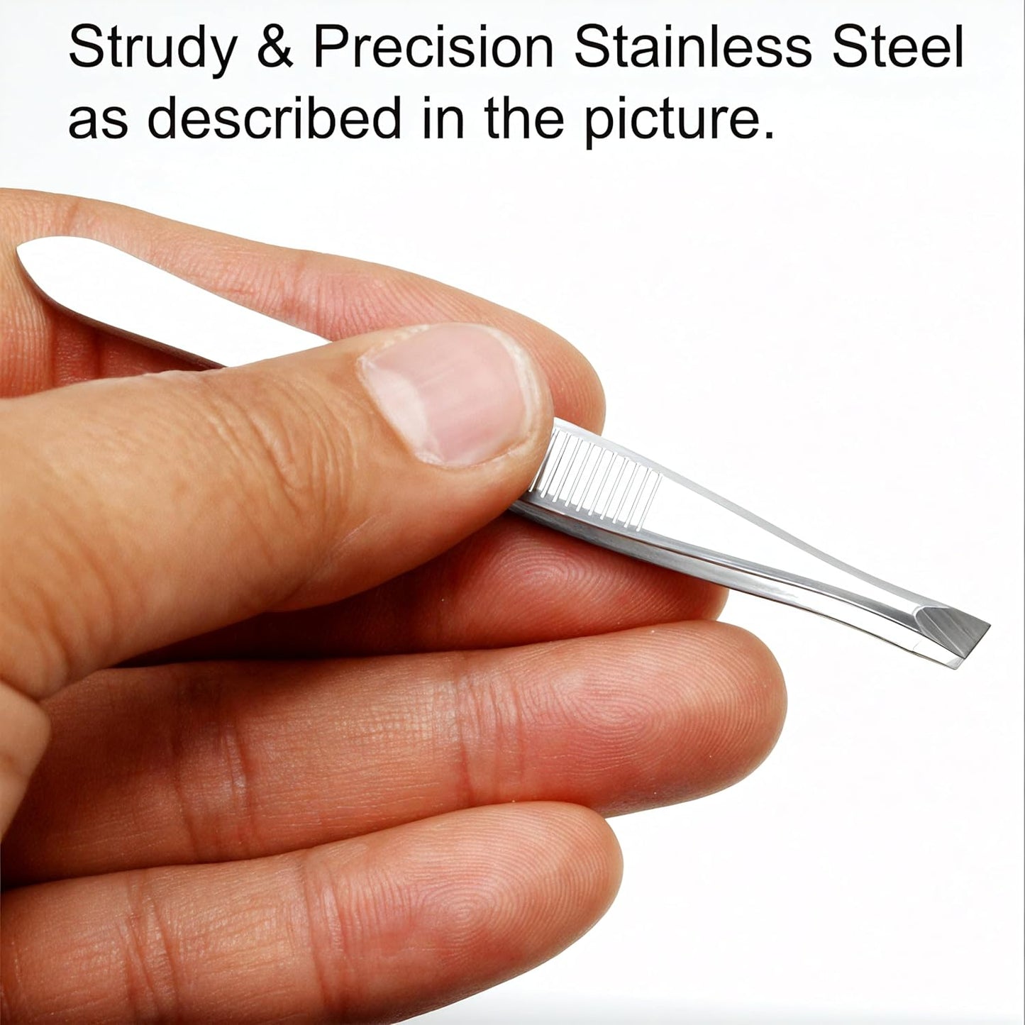 (3 Pack) Slant Tweezers - Precision Stainless Steel Slant Tip Tweezers Hair Plucker for Hair and Eyebrows Personal Care (Silver Tone)