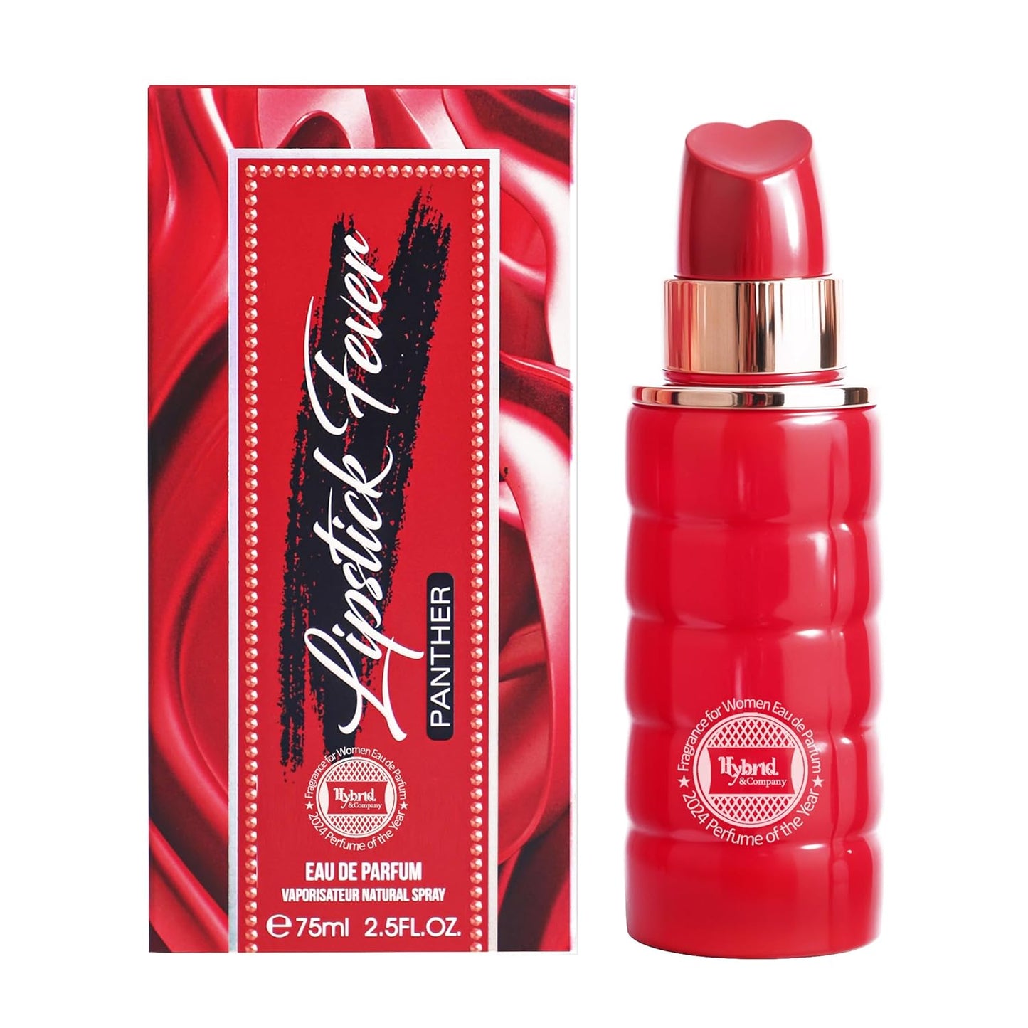 Hybrid & Company Women Lipstick Fever Panther Eau De Parfum Vaporisateur Natural Spray 2.5 Fl Oz