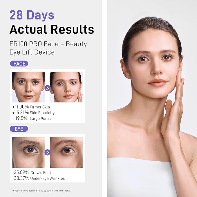 FLOSSOM FR100 PRO Facial Beauty Device with Moisturzing Gel - 3 in 1 Skin Firming, Smoothing and Absorption Boosting Professional Home Beauty Device