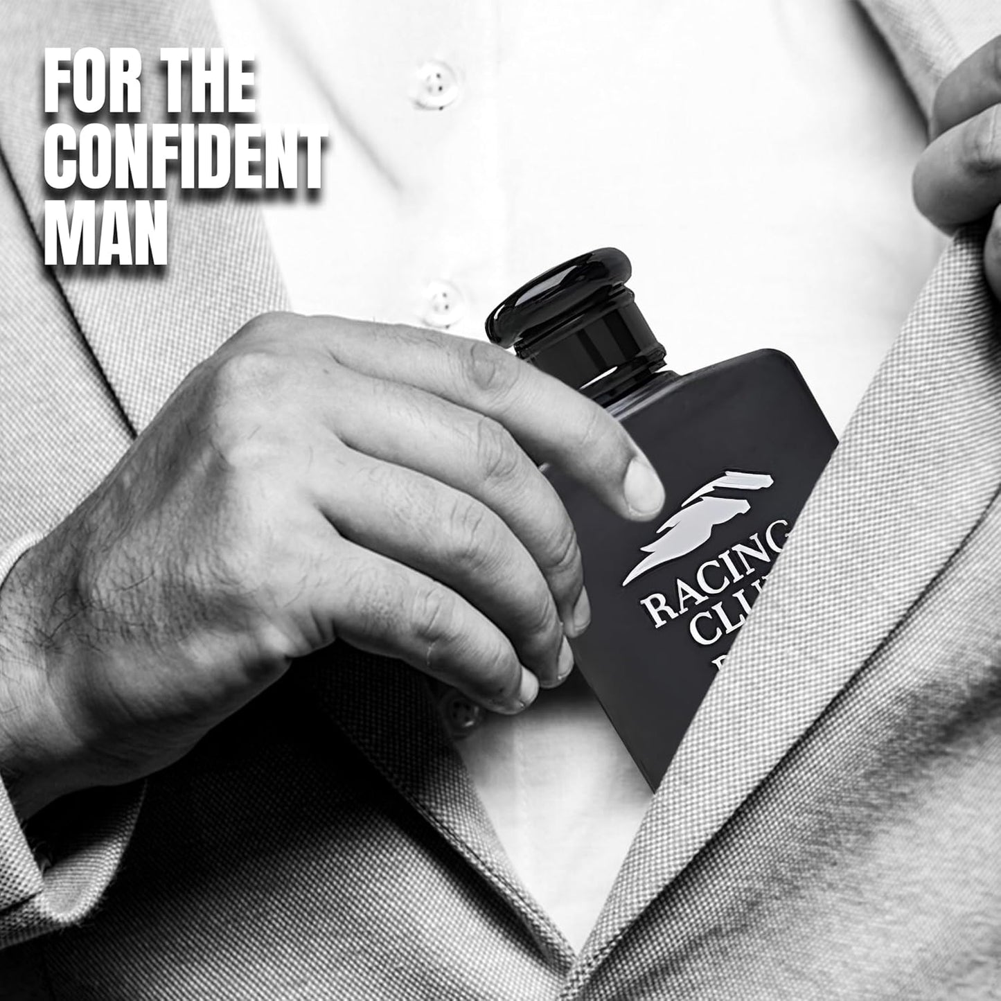 Racing Club Black Men Cologne Fresh Scent Eau De Toilette Spray, Fragrance For Men Long-Lasting Cologne Choice For Daily Wear Elegant 100ml Bottle