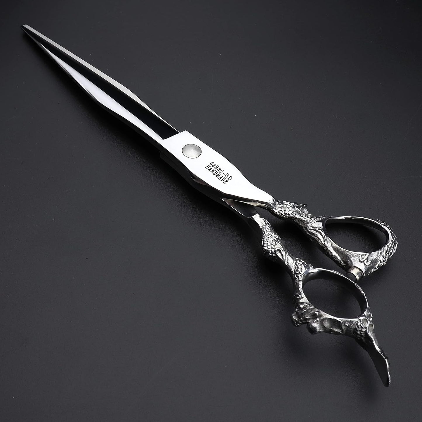7" 7.5" 8"9" Professional Hairdressing Scissors Barber Salon Hair Cutting Dragon Shears (Large). (8 inch)
