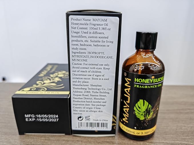 Honeysuckle Fragrance Oils Essential Oil - Honeysuckle Oil for Diffusers, 3.38FL.OZ/100ML Large Volume Fragrance Oil with Premium Glass Dropper