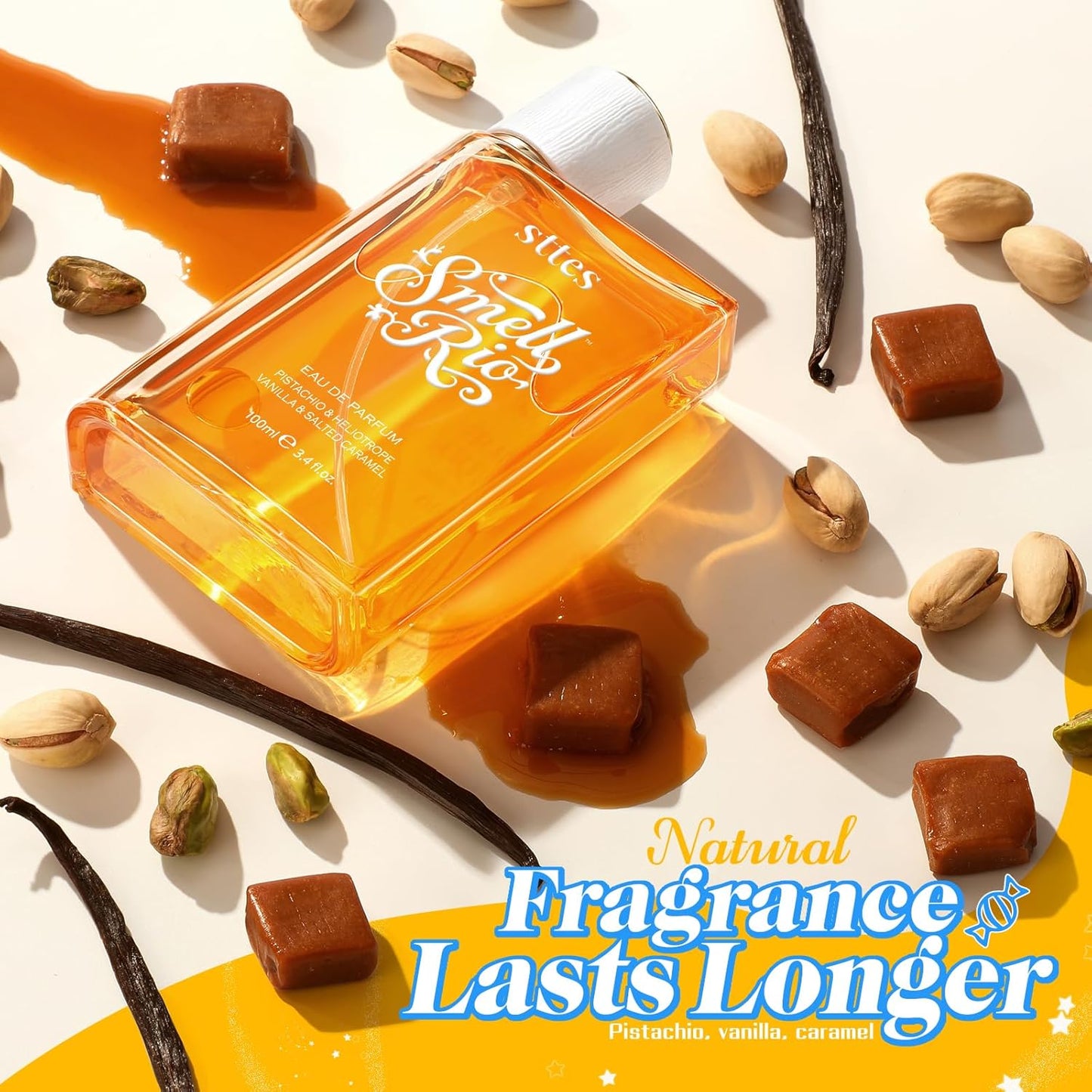 Sttes Perfume 02# (Original 602 Irresistible Sunshine)– Long-Lasting Hair Perfume for Women with Vanilla, Salted Caramel & Gourmet Notes – Sweet Scentual Fragrance Eau de Parfum 100ml (3.4 fl oz)