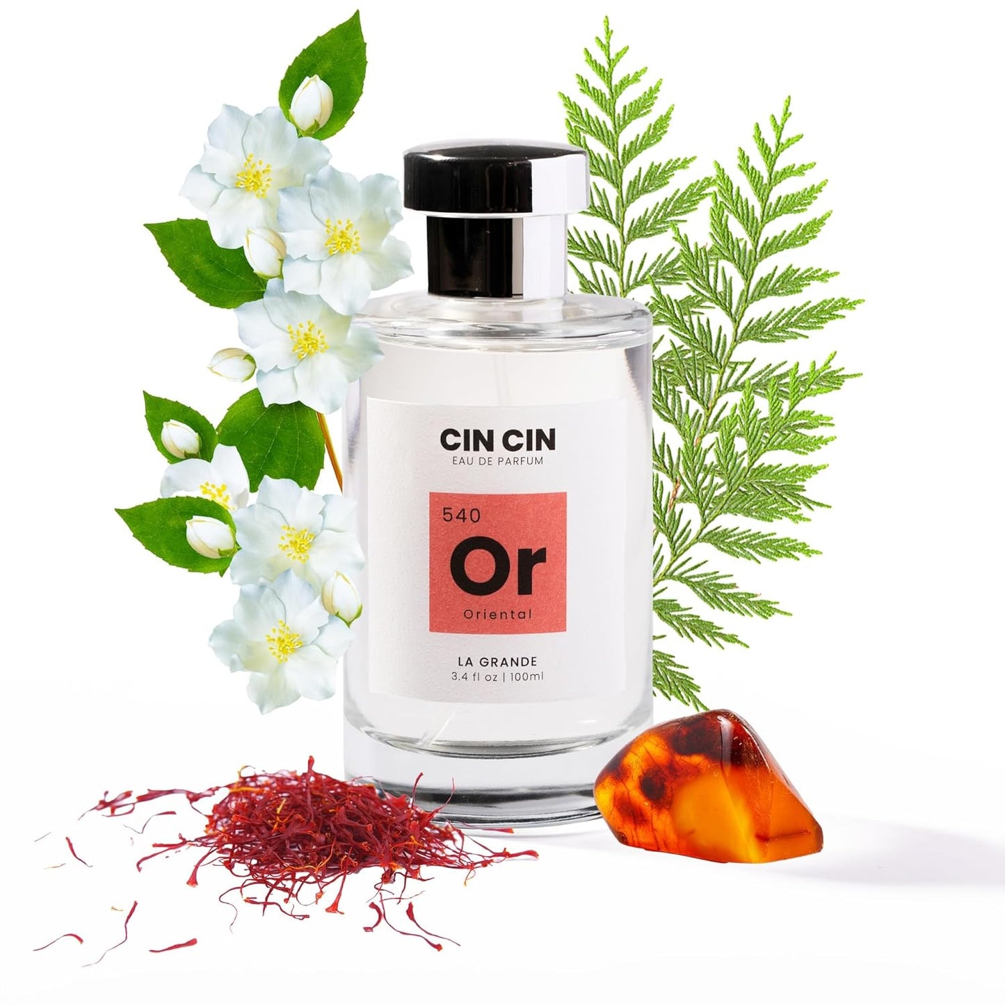 Cin Cin La Grande - Oriental 540 Eau de Parfum 100ml Inspired by M.F.K B.accarat R.ouge 5.40 Perfume for Women and Men - Long-Lasting Fragrance, Paraben-Free, Concentrated & Luxury Scented EDP