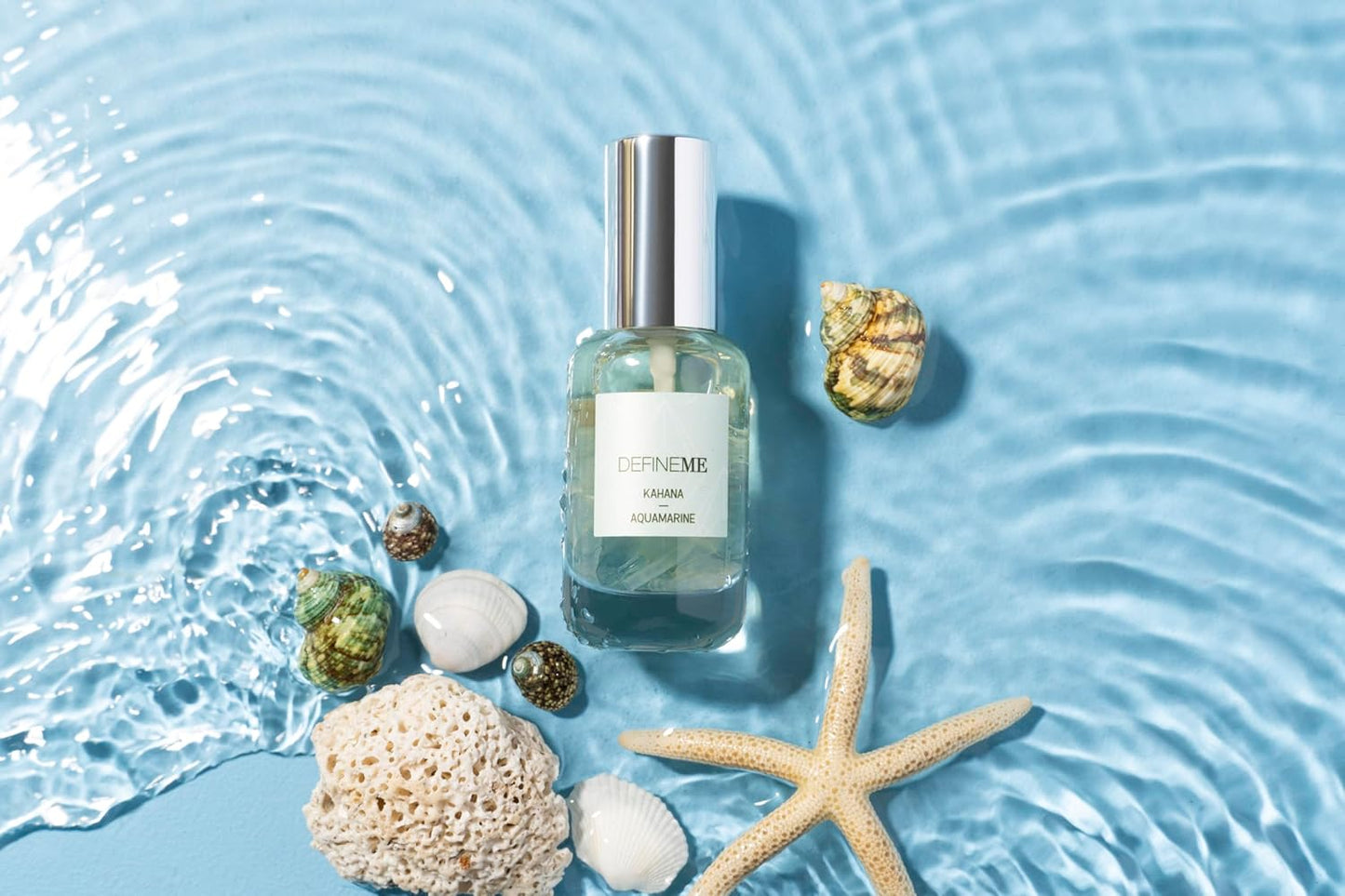 DefineMe Aquamarine Crystal Infused Natural Perfume Mist, Kahana Scent, 0.95 FL OZ