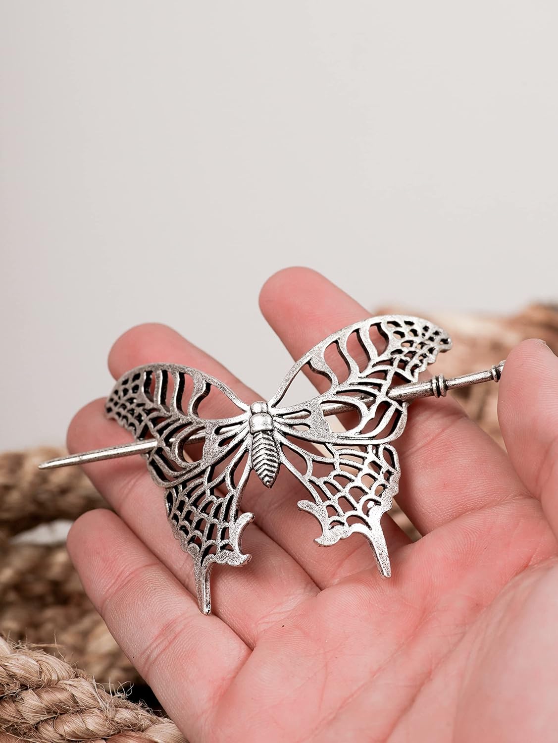 HAQUIL Vintage Antique Medieval Hollow Butterfly Hairpin Hair Stick Hair Accessory for Women