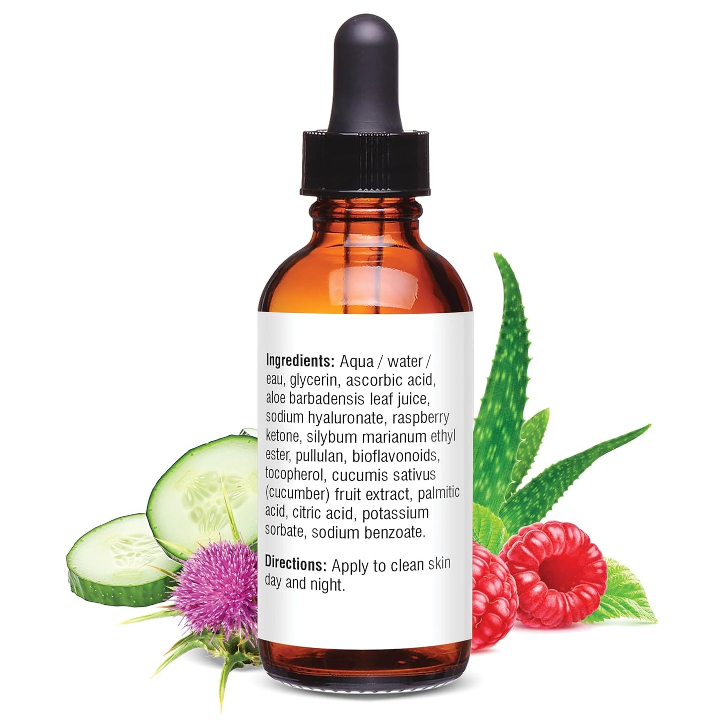 Hyaluronic Acid Serum with Vitamin C and Milk Thistle-Plumps and Hydrates,1 oz