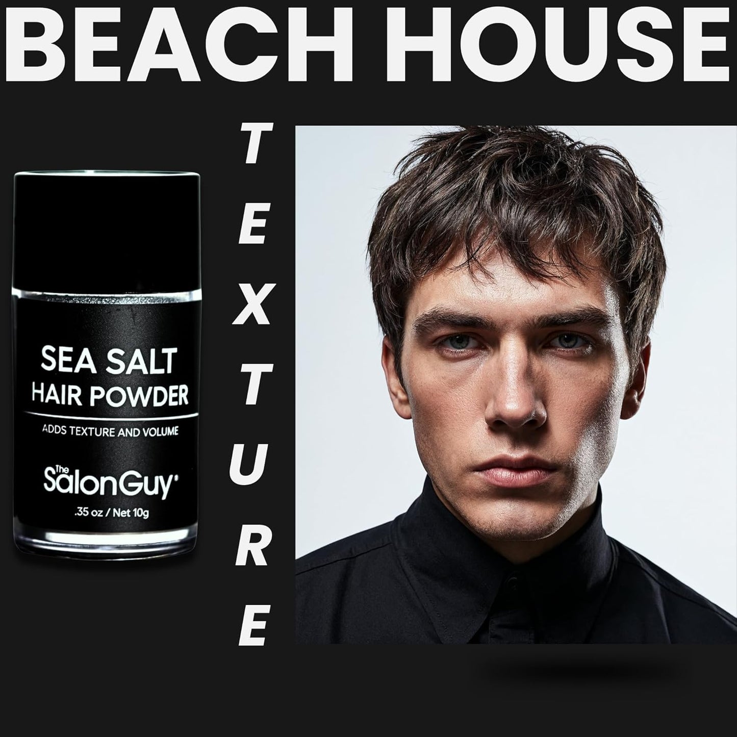 THESALONGUY Sea Salt Hair Texture Powder for Men & Women – Volumizing, Texurizing & Styling Hair Powder for Instant Lift – Lightweight, Flexible Hold, Matte Finish