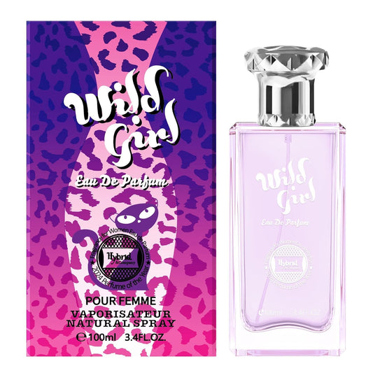 Hybrid & Company Women Wild Girl Pour Femme Eau De Parfum Vaporisateur Natural Spray 3.4 Fl Oz