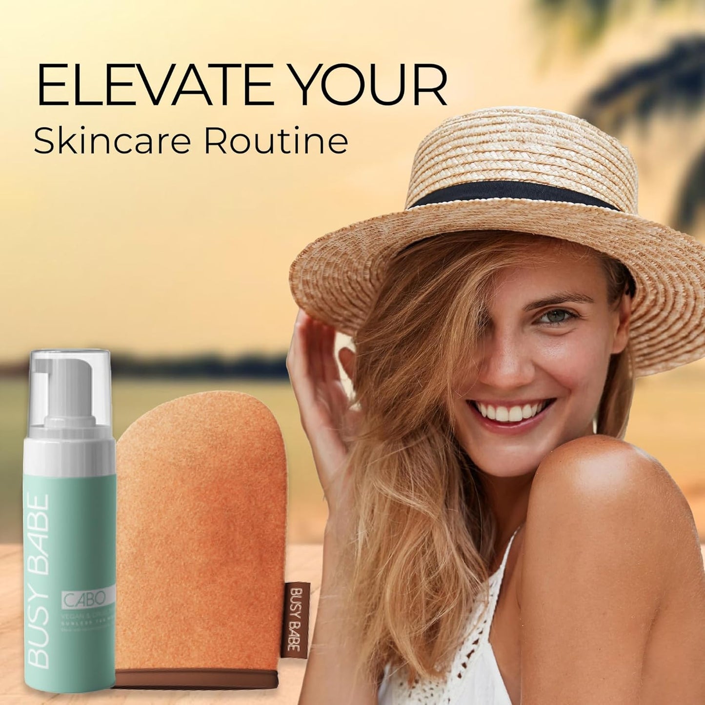 Golder Hour Tanning Mousse Self Tanner With Mitt - Achieve a Gorgeous, Flawless Tan, Sun-Kissed Glow for All Skin Types and Tones, Sunless Tanning Mousse for Undertone (DARK BRONZE 200ml)