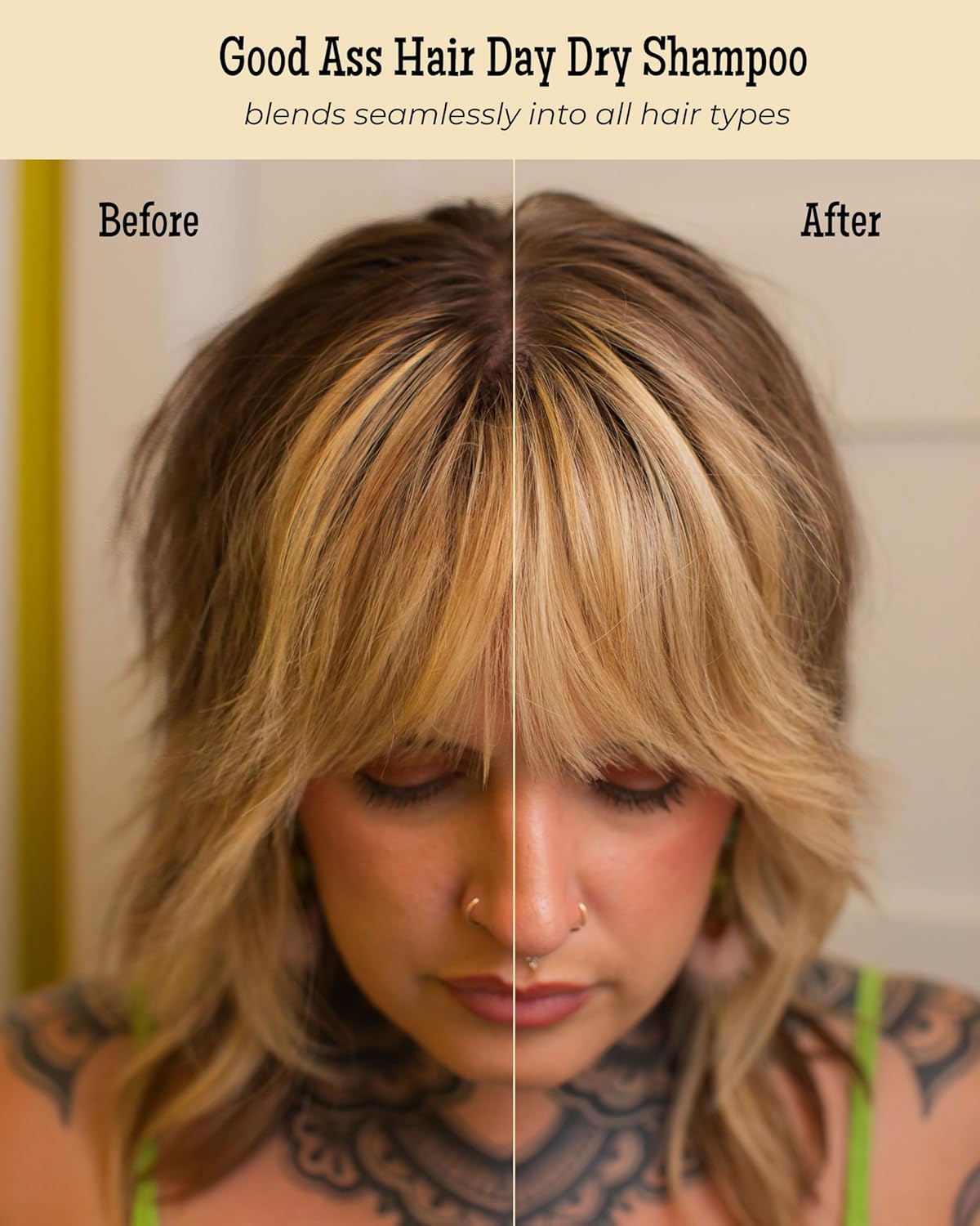 Good A Hair Day Dry Shampoo Refill (Dark), All Natural, Talc-Free, Absorbs Oil