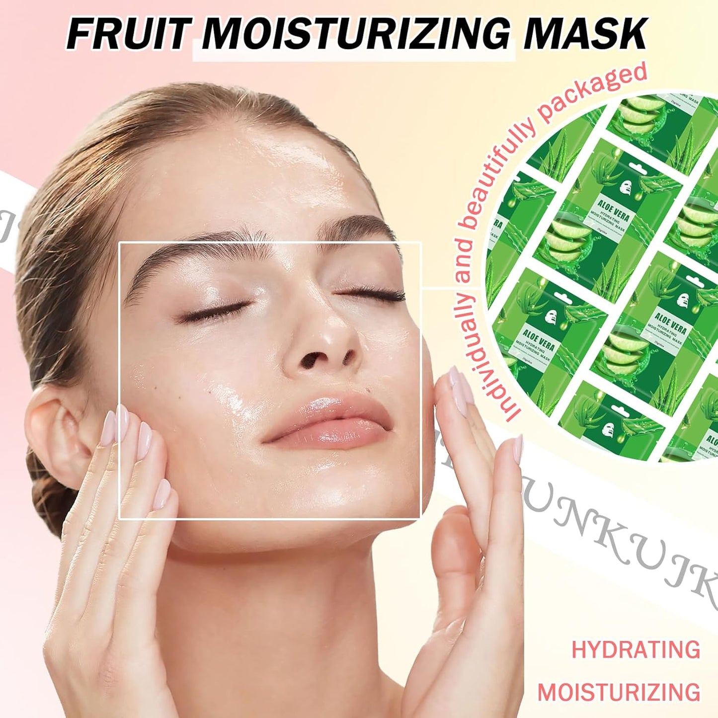 10PCS Hydrating Facial Sheet Mask,Moisturizing Face Masks Skincare Gift Set,Long Lasting Face Mask Skin Care & Facial Mask Kit for All Skin Types 04