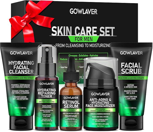 Gifts for Men,Skin Care for Men,Hydrating & Moisturizing Face Care Routine for Mens All Skin Types,Birthday Fathers Gifts Valentines for Him Dad Boyfriend Husband Christmas Stocking Stuffers