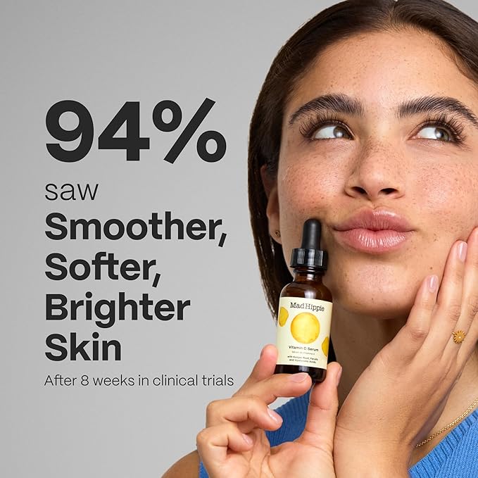 Mad Hippie Vitamin C Serum 2-Pack – Brightening Serum with Hyaluronic Acid, Ferulic Acid, Vitamin E, 1.02 Oz Ea