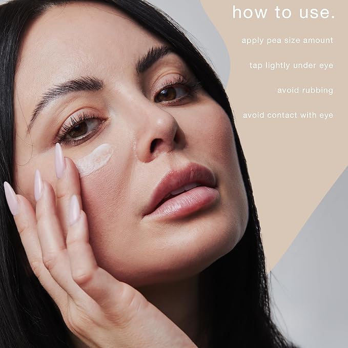 CRVFT Under Eye Cream | Brighten Dark Circles/Reduce the Appearance of Puffy Eyes | Peppermint Scented w/Caffeine | 30-Day Supply [.25 ounces]