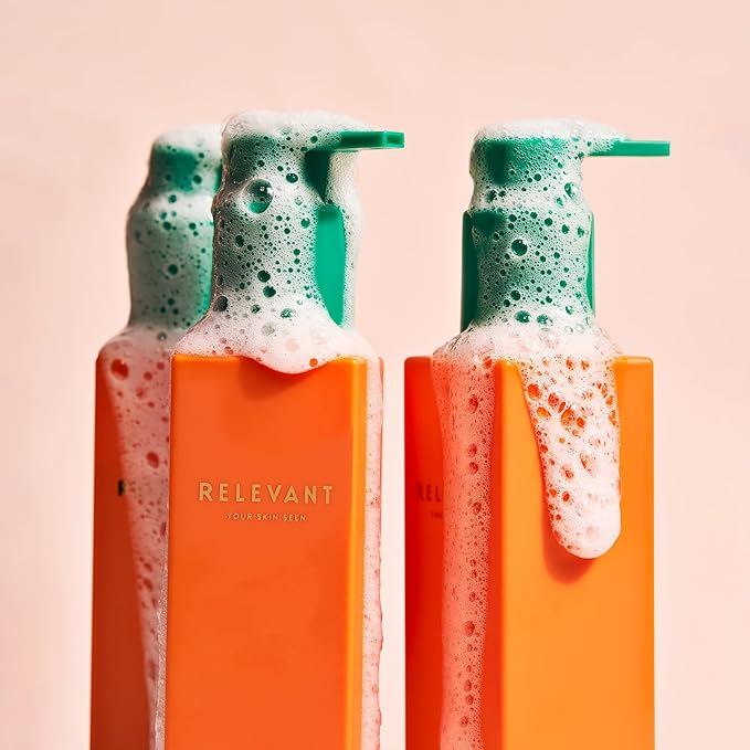 RELEVANT Hydrating Face Wash Serum - Daily Facial Cleanser & Makeup Remover Face Wash - Lightweight, pH-Balanced, Anti-Aging, Collagen-Boosting, Gentle Exfoliating - Vegan & Cruelty-Free Skin Care