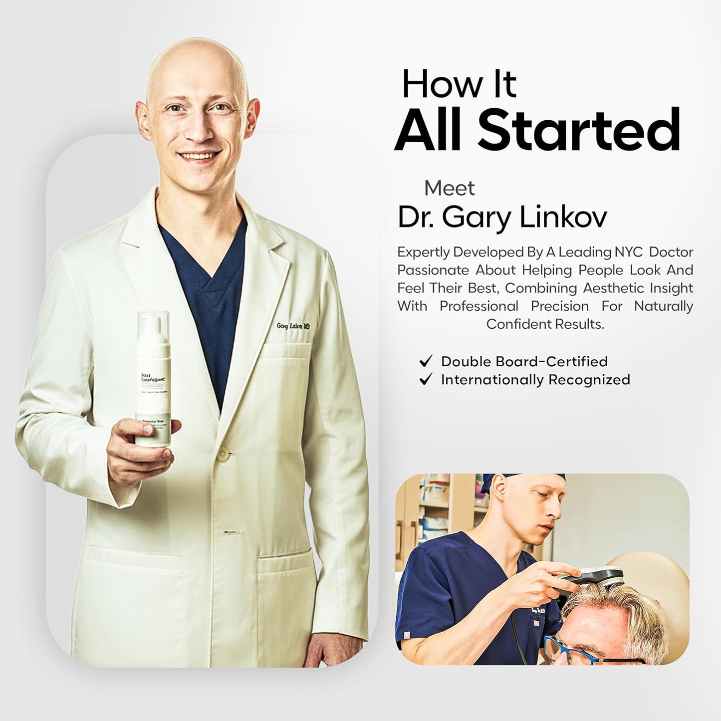 Haircare Thickening Foam - Hair Surgeon Formulated, 1.7 oz / 50 mL Foam Pump, White