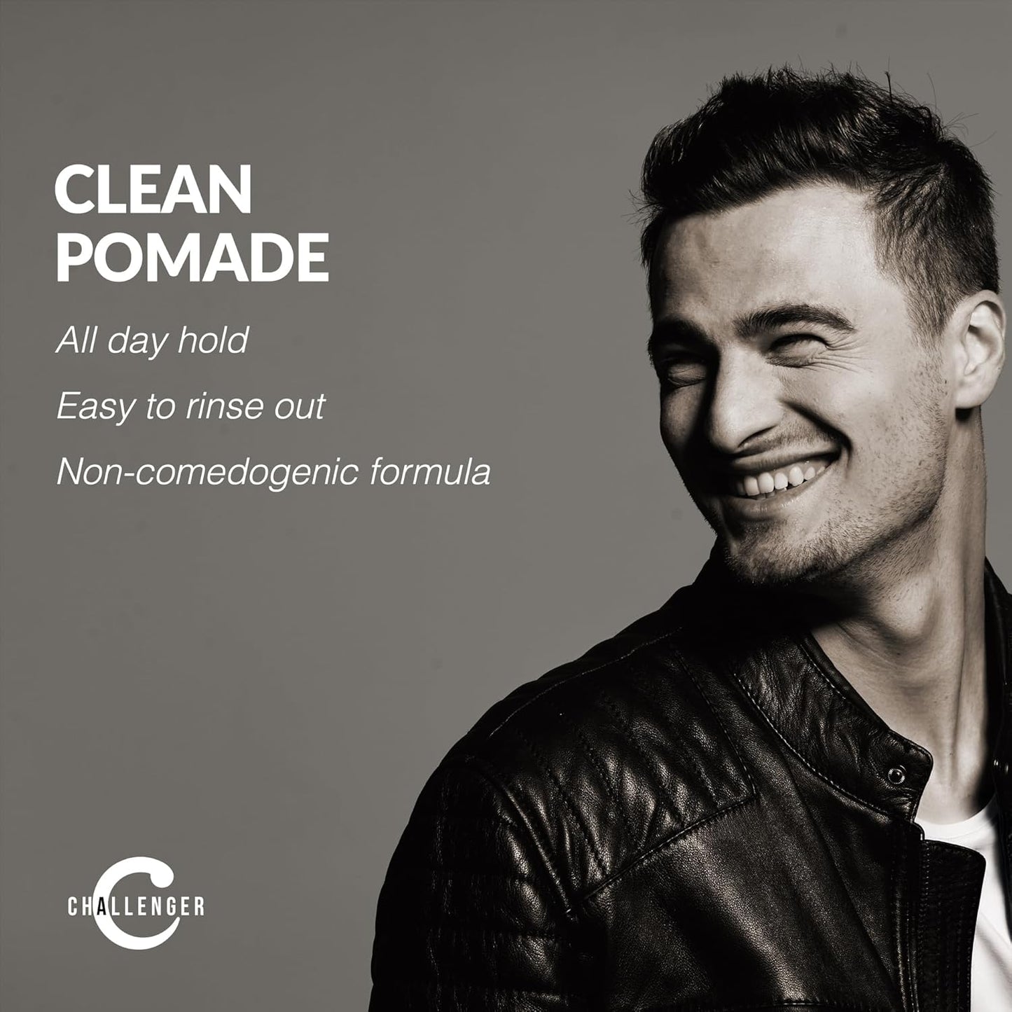 Challenger Fragrance Free Cream Pomade | Non-Comedogenic Styling Product | Unscented Hair Gel | Medium Firm Hold & Clean Ingredients | 3oz